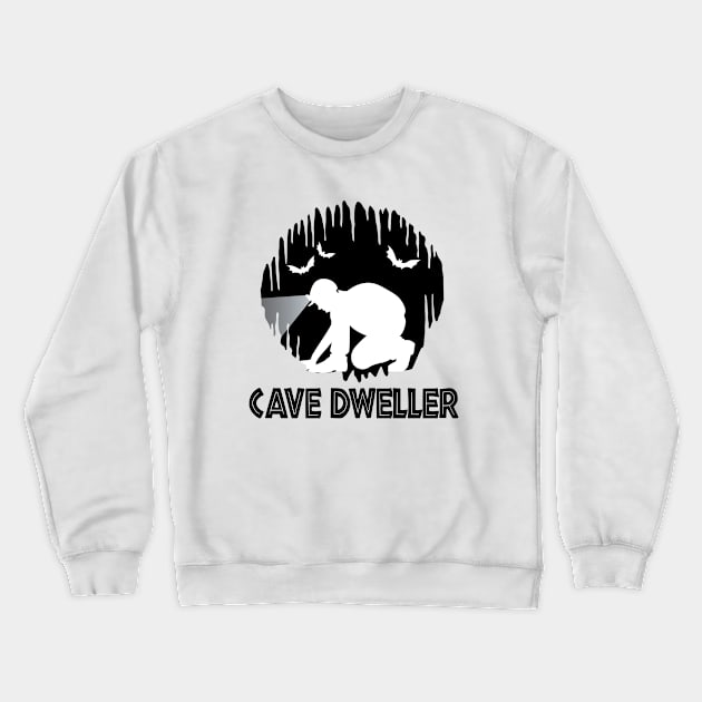 Cave Dweller - Cave Spelunking Speleology Crewneck Sweatshirt by TheInkElephant